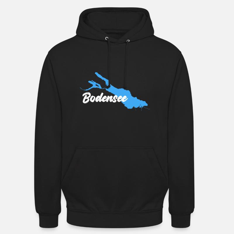 Bodensee weiß - Unisex Hoodie - Schwarz