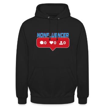 Nonfluencer Colors changeable - Unisex Hoodie - black - Front - Alina (178cm) & Michal (187cm)