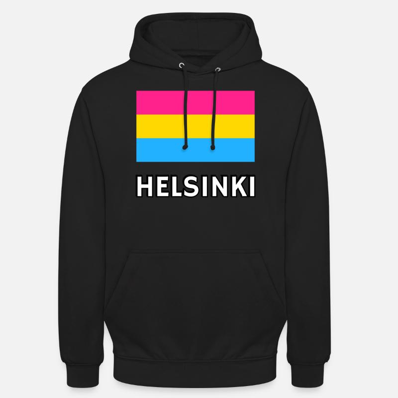 Pan Pride Drapeau Helsinki - Sweat-shirt à capuche unisexe - noir