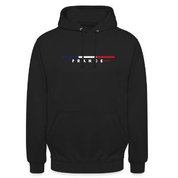 Frankreich mag <3 - Unisex Hoodie - Schwarz - Vorne - Alina (178cm) & Michal (187cm)