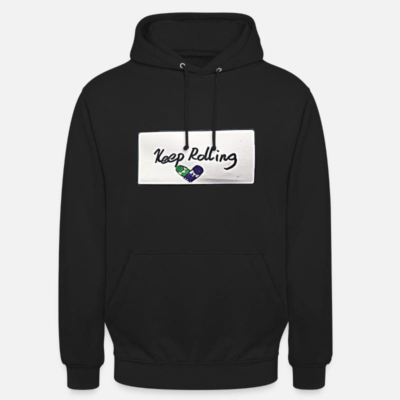 Keep rolling white - Unisex Hoodie - black