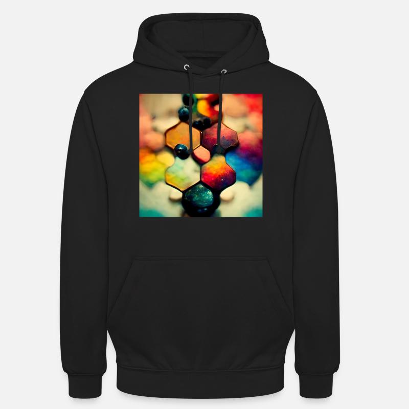 Ein Puzzle mit Moleküle - Unisex Hoodie - Schwarz