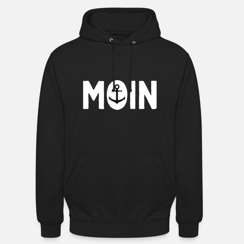 Moin avec ancre - Sweat-shirt à capuche unisexe - noir