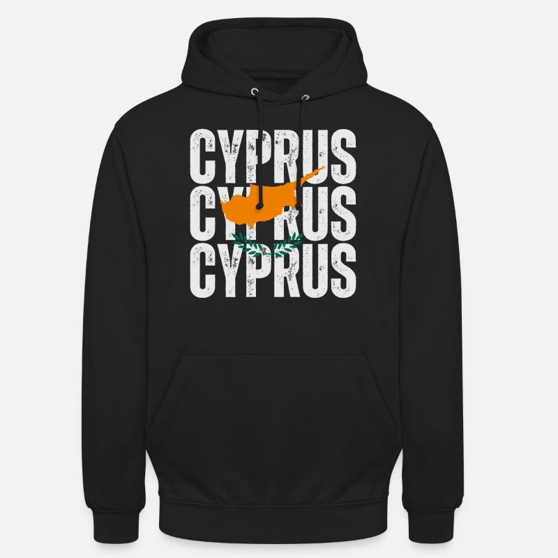 Drapeau chypriote, fierté chypriote - Sweat-shirt à capuche unisexe - noir