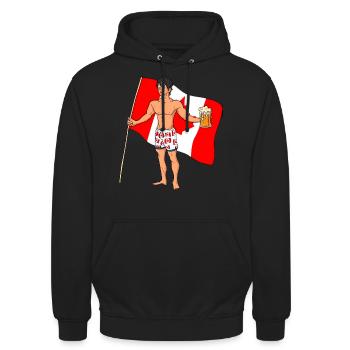 Canadian Hot Boy - Unisex Hoodie - black - Front - Alina (178cm) & Michal (187cm)