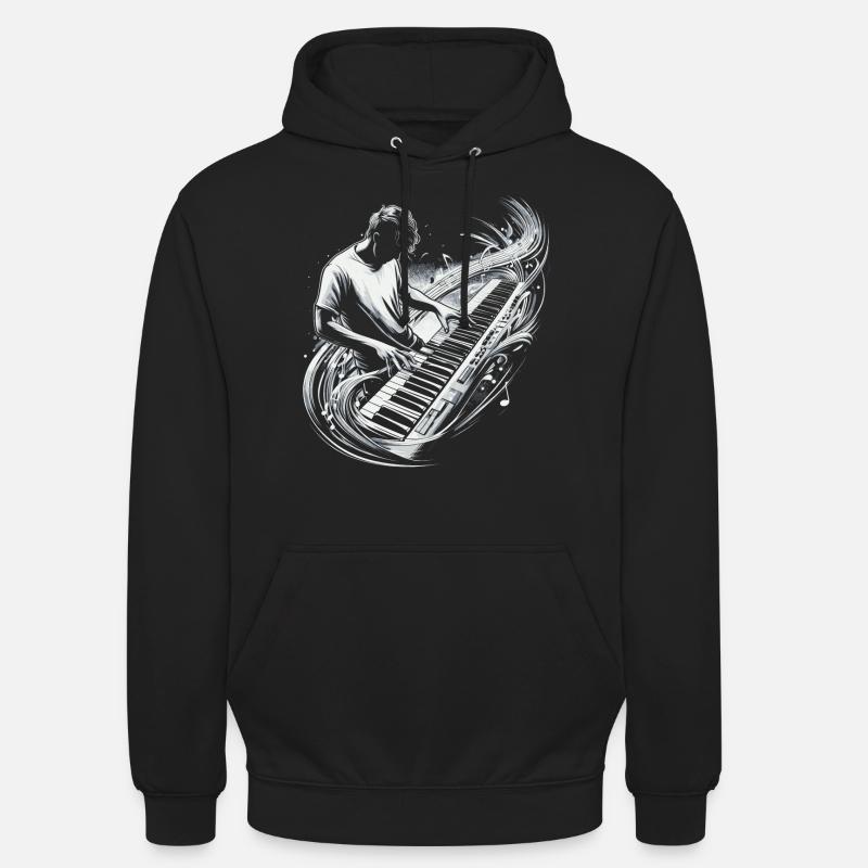 Clavier Keyboard - Sweat-shirt à capuche unisexe - noir