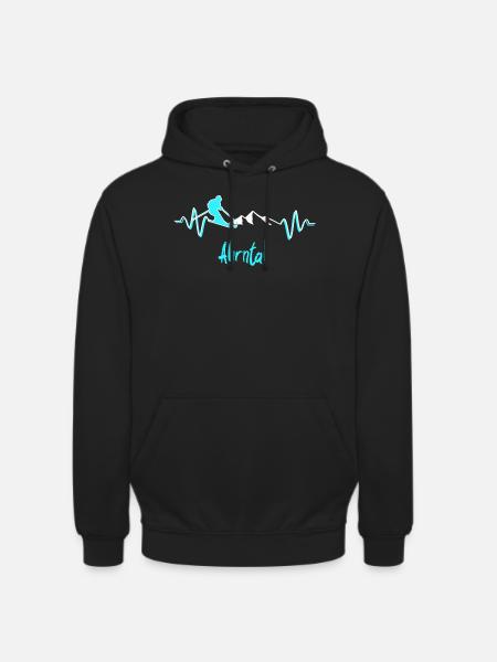 Skiing Valle Aurina - Unisex Hoodie - black