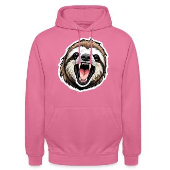Sloth Attack - Unisex Hoodie - pink - Front - Alina (178cm) & Michal (187cm)