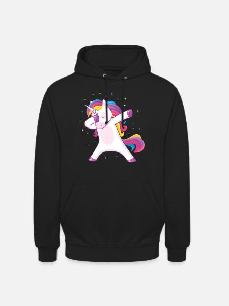 dabbing einhorn - Unisex Hoodie - Schwarz
