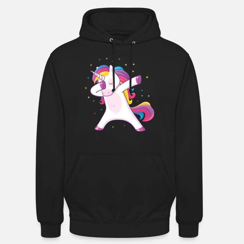 dabbing einhorn - Unisex Hoodie - Schwarz