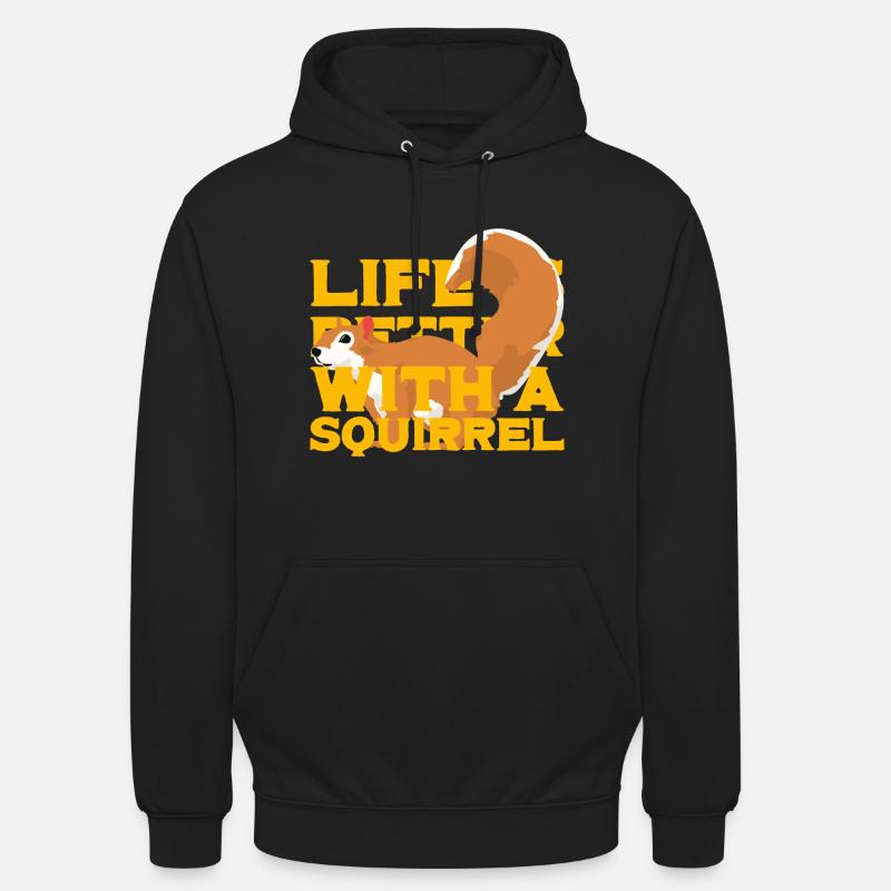 Squirrel Squirrel - Unisex Hoodie - black