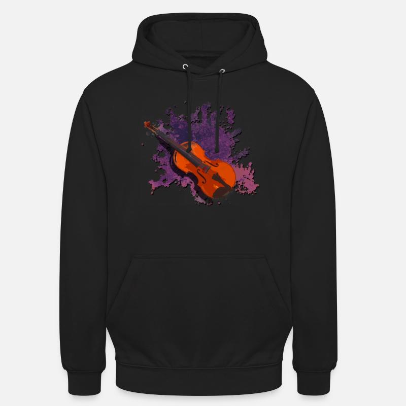 violon - Sweat-shirt à capuche unisexe - noir