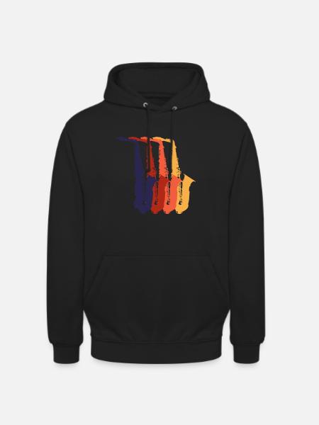 Saxophone - Sweat-shirt à capuche unisexe - noir