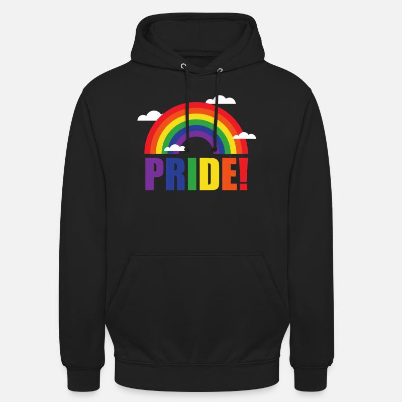 Pride rainbow with clouds | LGBT | gift idea - Unisex Hoodie - black