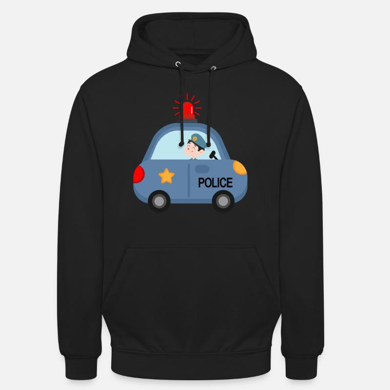 Police Polizei Kinderkommisar Blaulicht - Unisex Hoodie - Schwarz