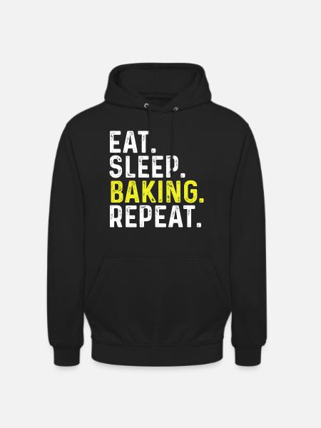 Eat Sleep Baking Repeat - Unisex Hoodie - black