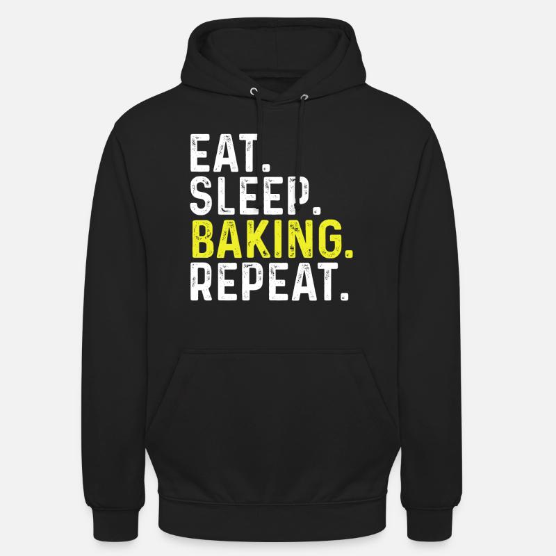 Eat Sleep Baking Repeat - Unisex Hoodie - black