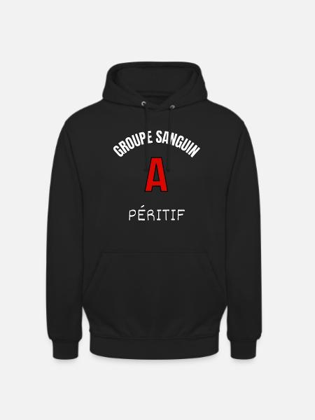 A péritif - Sweat-shirt à capuche unisexe - noir