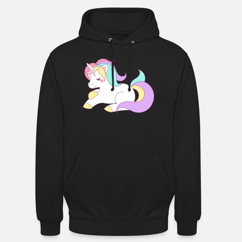 licorne - Sweat-shirt à capuche unisexe - noir