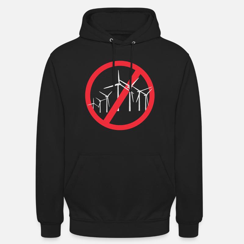 Stopp Windräder - Unisex Hoodie - Schwarz