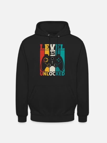 Level 15 unlocked - Unisex Hoodie - Schwarz