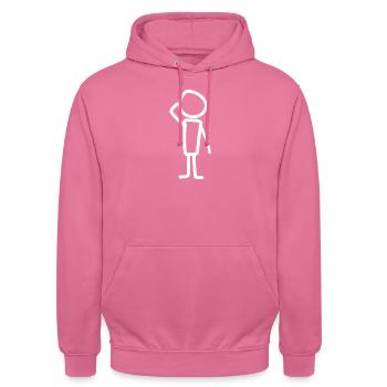 Mensch Mann - Unisex Hoodie - Pink - Vorne - Alina (178cm) & Michal (187cm)