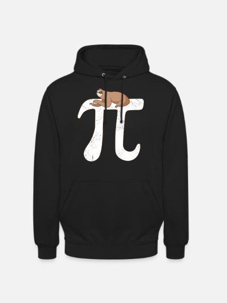 Math Sloth Pi - Unisex Hoodie - Schwarz