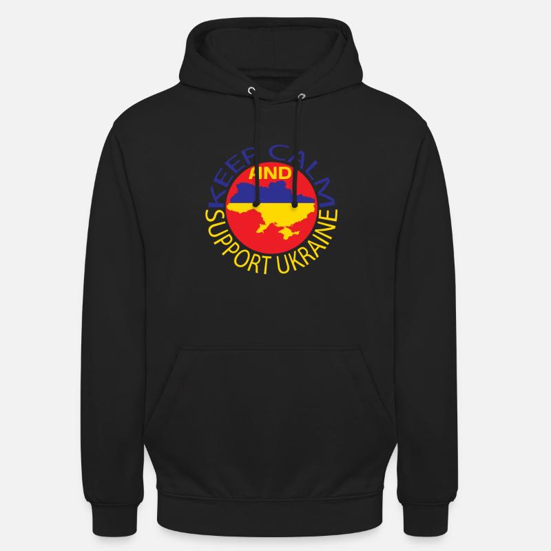 Keep Calm Support Ukraine - Unisex Hoodie - black