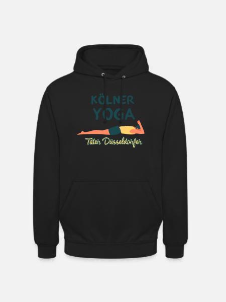 kölner yoga,yoga,köln,düsserdorfer - Unisex Hoodie - Schwarz