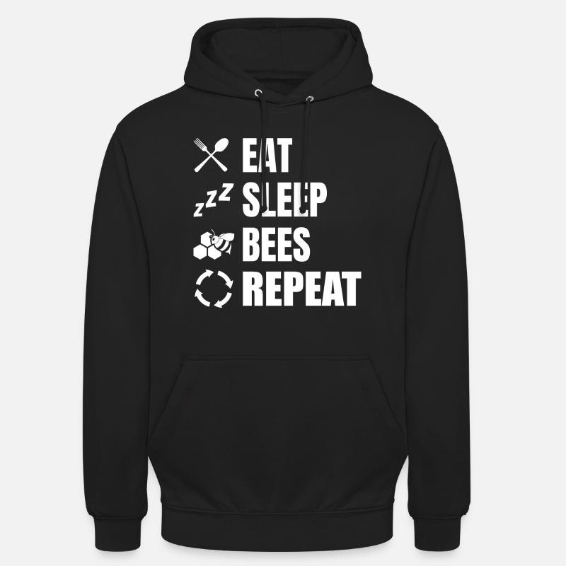 Eating, sleeping, beekeeping, repeating - Unisex Hoodie - black