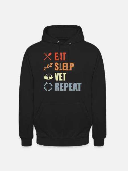 Eat Sleep Vet Repeat - Unisex Hoodie - black