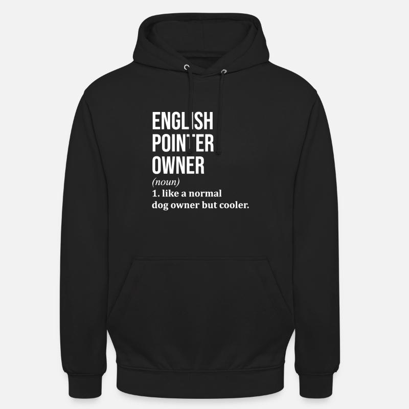 Pointer anglais - Sweat-shirt à capuche unisexe - noir