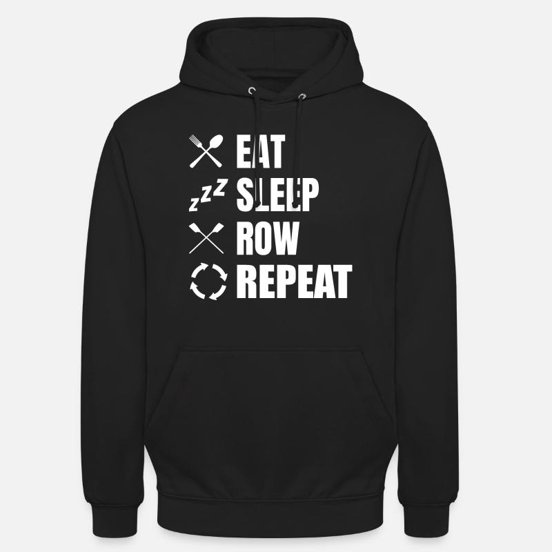 Eat Sleep Row Repeat - Unisex Hoodie - Schwarz