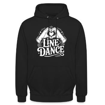 Amour de la danse en ligne - Sweat-shirt à capuche unisexe - noir - Devant - Alina (178cm) & Michal (187cm)