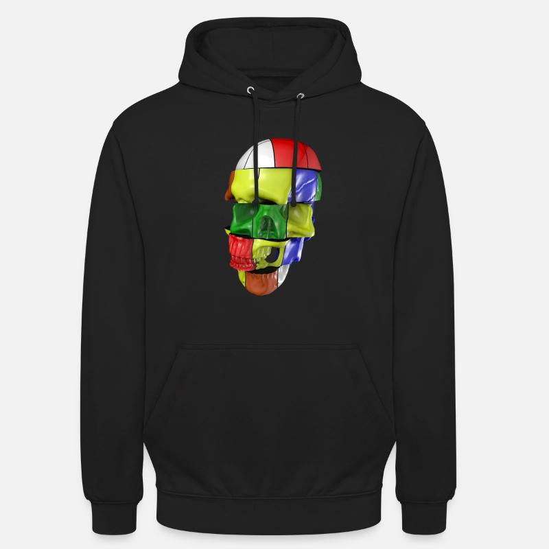 Le crâne de cube - Sweat-shirt à capuche unisexe - noir