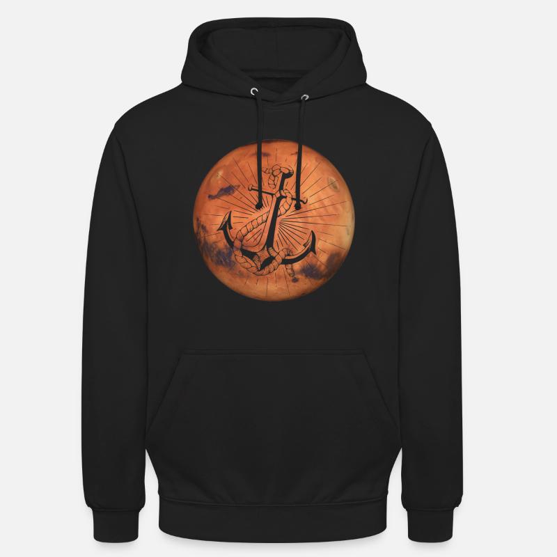 Crazy Mars - Anker - Unisex Hoodie - Schwarz