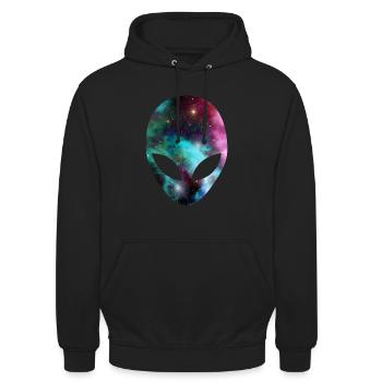 Alien - Sweat-shirt à capuche unisexe - noir - Devant - Alina (178cm) & Michal (187cm)