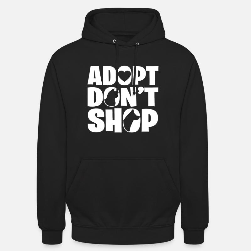 Adopter l’animal de compagnie - Sweat-shirt à capuche unisexe - noir