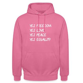 Yes! - Unisex Hoodie - Pink - Vorne - Alina (178cm) & Michal (187cm)