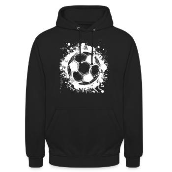 Fußball - Unisex Hoodie - Schwarz - Vorne - Alina (178cm) & Michal (187cm)