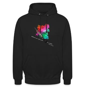 Klarinette - Unisex Hoodie - Schwarz - Vorne - Alina (178cm) & Michal (187cm)