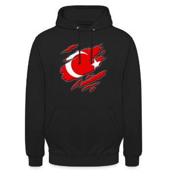Türkei - Unisex Hoodie - Schwarz - Vorne - Alina (178cm) & Michal (187cm)
