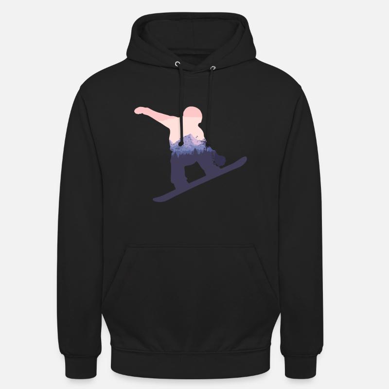 snowboard - Sweat-shirt à capuche unisexe - noir