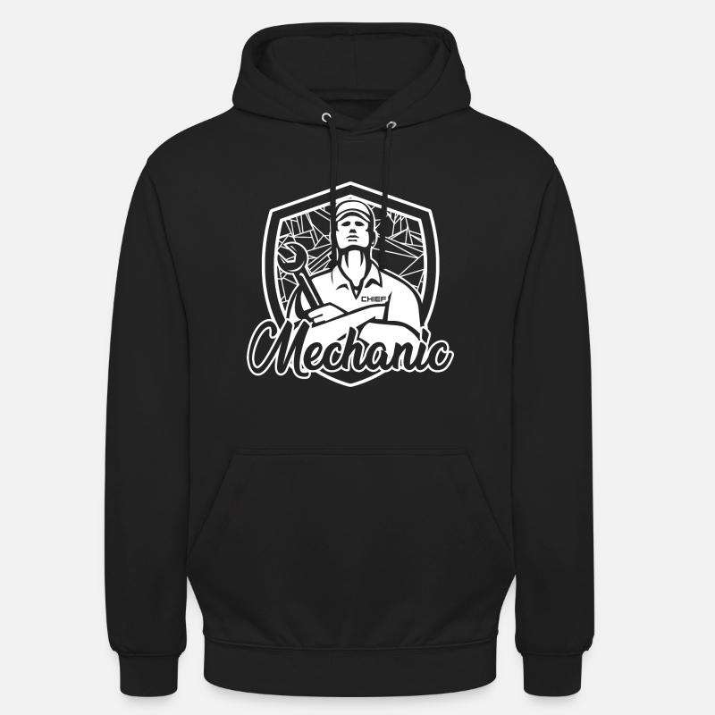 mécanicien - Sweat-shirt à capuche unisexe - noir