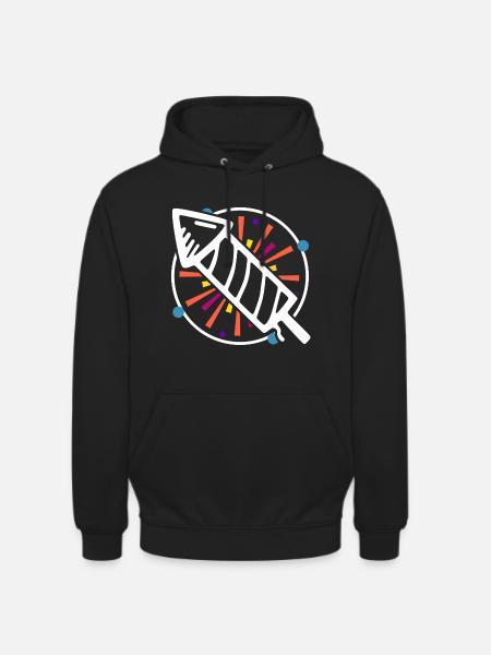 Silvester Rakete - Unisex Hoodie - Schwarz