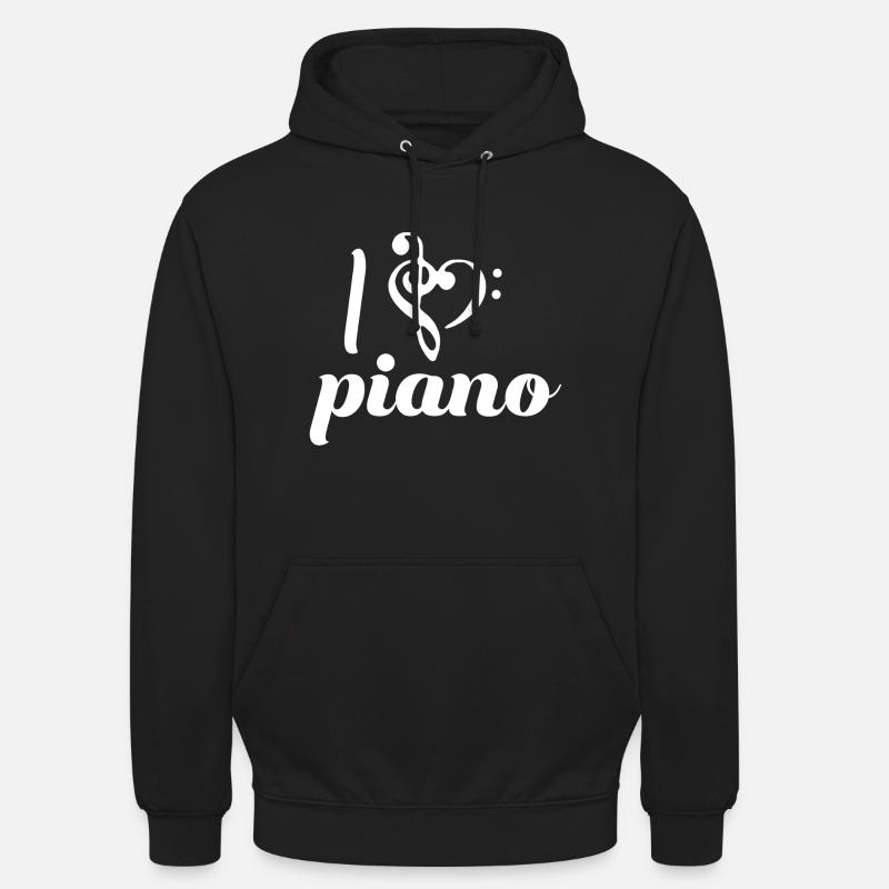 Klavier - Unisex Hoodie - Schwarz
