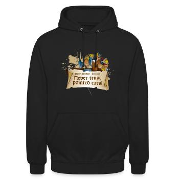 RPG Roleplay LARP Dungeons Dwarf Wisdom 1 - Unisex Hoodie - black - Front - Alina (178cm) & Michal (187cm)
