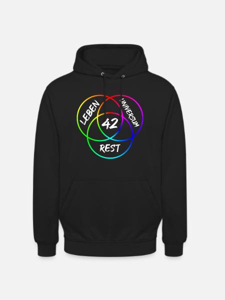 Antwort 42 - Unisex Hoodie - Schwarz