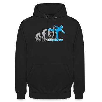 Evolution patinage sur glace, patinage sur glace, patinage sur glace - Sweat-shirt à capuche unisexe - noir - Devant - Alina (178cm) & Michal (187cm)