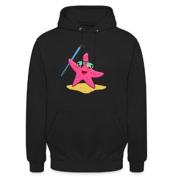 beachhockey beachhockeyverein strandhockey - Unisex Hoodie - Schwarz - Vorne - Alina (178cm) & Michal (187cm)